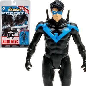 Dc Direct - 3In Figure with Comic Wv2 - Nightwing (Dc Rebirth)